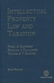 Tapa de Intellectual property law and taxation