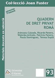 Tapa de Quadern de dret privat romà