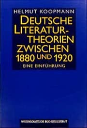 Tapa de Deutsche Literaturtheorien zwischen 1880 und 1920. Eine Einführung