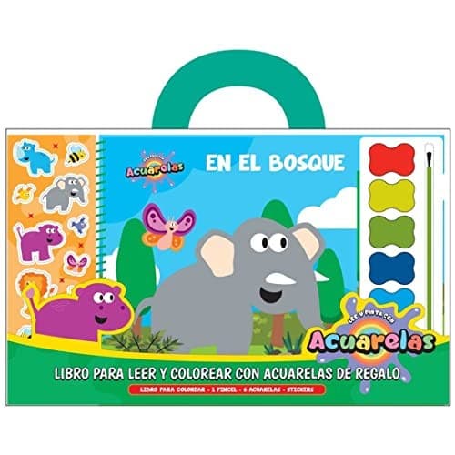 Tapa de En el bosque. Libros para leer y colorear con acuarelas.