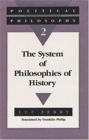 Tapa de The system of philosophies of history