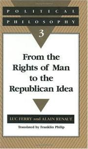 Tapa de From the rights of man to the republican idea