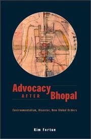 Tapa de Advocacy after Bhopal
