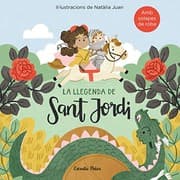 Tapa de La llegenda de Sant Jordi amb solapes de roba