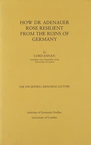 Tapa de How Dr. Adenauer rose resilient from the ruins of Germany