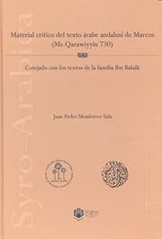 Tapa de Material crítico del texto árabe andalusí de Marcos