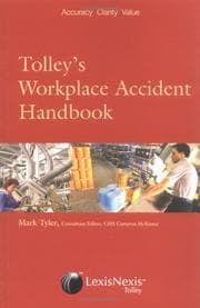 Tapa de Tolley's Workplace Accident Handbook