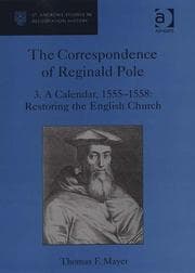 Tapa de The Correspondence of Reginald Pole: A Calendar, 1555-1558