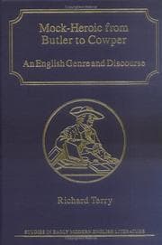 Tapa de Mock-heroic from Butler to Cowper