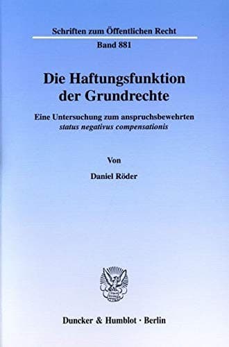 Tapa de Die Haftungsfunktion der Grundrechte