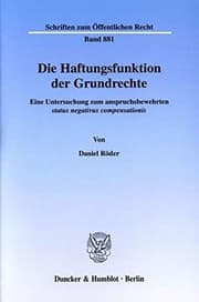 Tapa de Die Haftungsfunktion der Grundrechte
