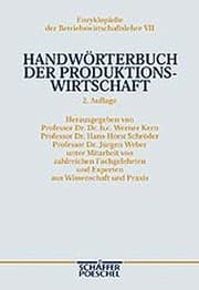 Tapa de Handwörterbuch der Produktionswirtschaft.