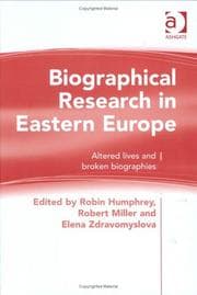 Tapa de Biographical research in Eastern Europe