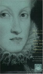 Tapa de Apology for the Woman Writing and Other Works (The Other Voice in Early Modern Europe)