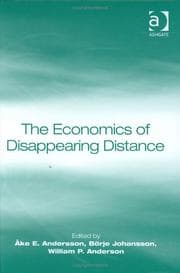 Tapa de ECONOMICS OF DISAPPEARING DISTANCE; ED. BY AKE E. ANDERSON