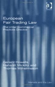 Tapa de European Fair Trading Law