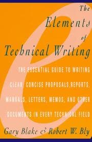 Tapa de The Elements of Technical Writing