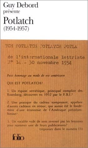 Tapa de Guy Debord présente Potlatch, 1954-1957