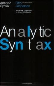 Tapa de Analytic syntax