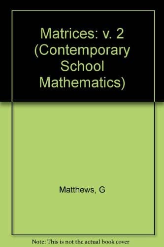 Tapa de Matrices 2 (Contemporary School Mathematics)