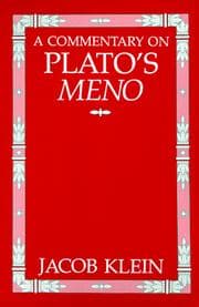 Tapa de A Commentary on Plato's Meno