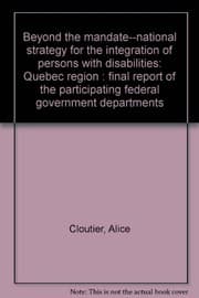 Tapa de National strategy for the integration of persons with disabilities