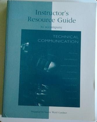 Tapa de Instructor's Resource Guide to Accompany Technical Communication