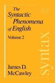 Tapa de The syntactic phenomena of English