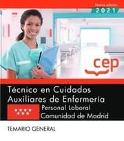 Tapa de Técnico en Cuidados Auxiliares de Enfermería . Comunidad de Madrid. Temario general