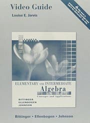 Tapa de Video Guide for Elementary and Intermediate Algebra