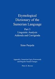 Tapa de Etymological Dictionary of the Sumerian Language, Part 3