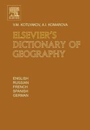 Tapa de Elsevier's dictionary of geography