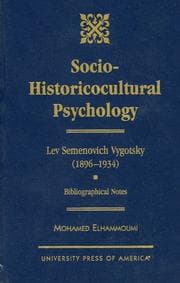 Tapa de Socio-historicocultural psychology