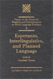 Tapa de Esperanto, Interlinguistics, and Planned Language, Volume 5