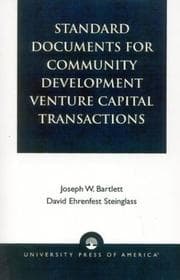 Tapa de Standard Documents for Community Development Venture Capital Transactions