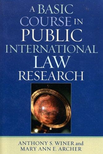 Tapa de A Basic Course in Public International Law Research