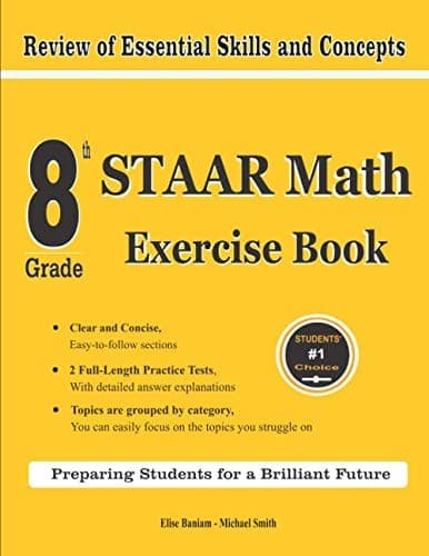 Tapa de 8th Grade STAAR Math Exercise Book
