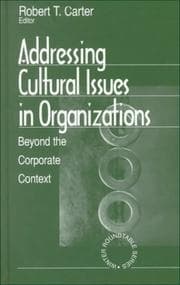 Tapa de Addressing Cultural Issues in Organizations: Beyond the Corporate Context (Winter Roundtable Series (Formerly: Roundtable Series on Psychology & Education))