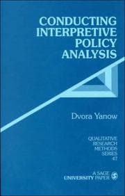 Tapa de Conducting interpretive policy analysis / Dvora Yanow