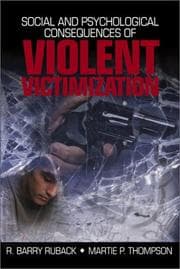 Tapa de Social and psychological consequences of violent victimization