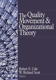 Tapa de The quality movement & organization theory
