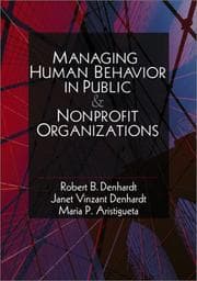 Tapa de Managing Human Behavior in Public and Nonprofit Organizations