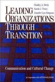 Tapa de Leading organizations through transition