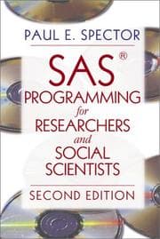 Tapa de SAS programming for researchers and social scientists