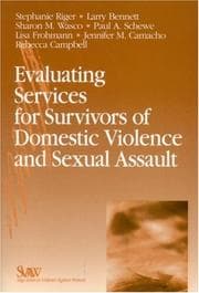 Tapa de Evaluating services for survivors of domestic violence and sexual assault
