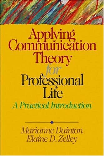 Tapa de Applying Communication Theory for Professional Life