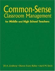 Tapa de Common-sense classroom management for middle and high school teachers