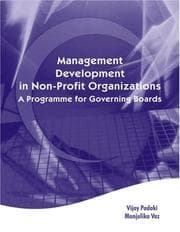 Tapa de Management development in non-profit organizations