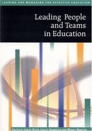 Tapa de Leading People and Teams in Education