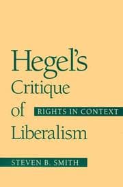 Tapa de Hegel's Critique of Liberalism